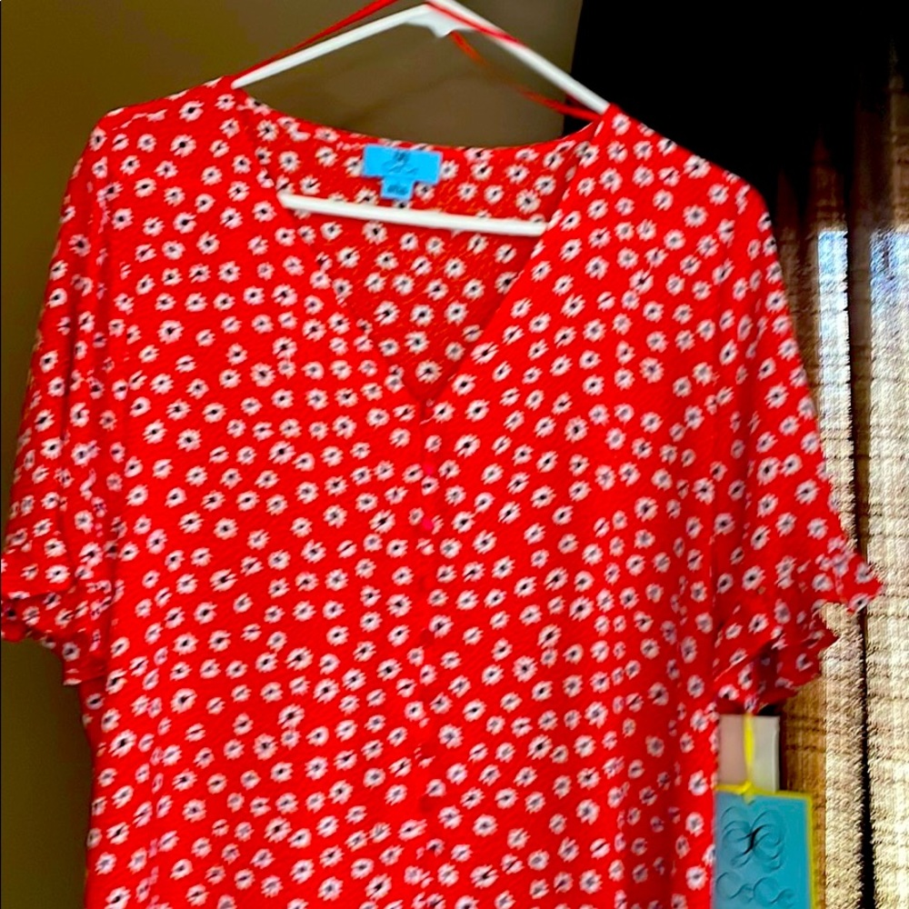 COPY - CeCe short-sleeve blouse